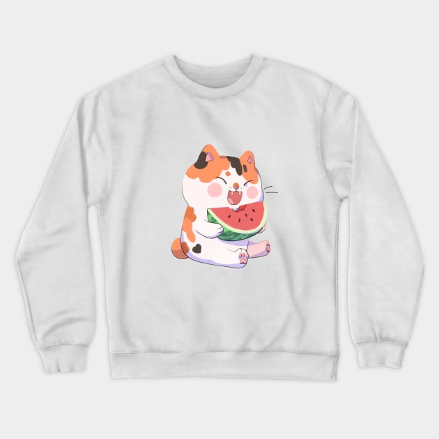 Watermeowlon Crewneck Sweatshirt by gemrys